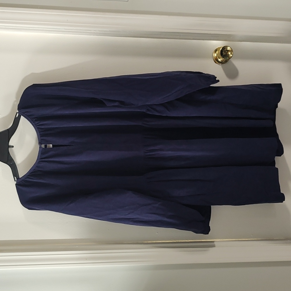 Universal Threads Ladies Blue Long Sleeve Dress With Peep Hole/Pockets Size XXL